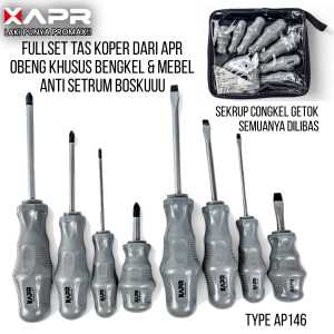 APR JAPAN AP146 Obeng Full Set Tas Koper Khusus Bengkel Dan Mebel Anti Setrum