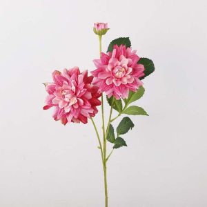 REGISTR Handmade Artificial Dahlia Flower Realistic Real Touch Simulation Big Dahlia Flower Arrangement 76cm Faux Dahlia Branch Home Room Decor