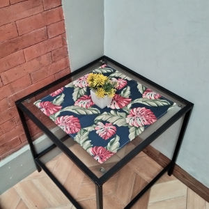 Taplak Meja Kotak Persegi uk.50x50cm Bahan Kanvas Premium Tebal dan Motif Cantik