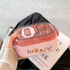 Lunch Box Fashion Animation Large Capacity Bento Box 304 Stainless Steel Man Women Portable Microwave Picnic Box Student