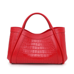 Aidrani Genuine leather  fashionable crocodile patterned womens large capacity handbag made of soft and comfortable cowhide material