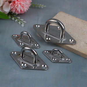 LEI 1pc M5 M6 M8 M10 304Stainless Steel Ceiling Wall Mount Hook Heavy Duty Anchor Eye Plate For Boat Yoga Swing Hammocks