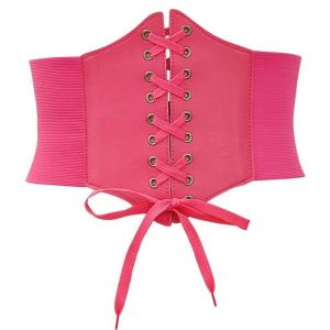 MACRAMEX Wide Corset Waist Belt Elastic Design Decorative Waistband Strap External Wear Waist Cover For Women Lady Girl Bridal