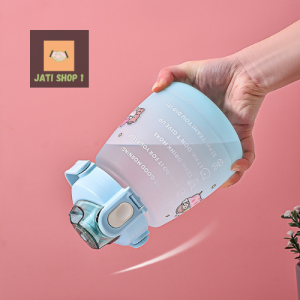 VIRAL !! Botol Minum GRADASI/MOTIVASI 2 Liter Botol Penanda Waktu Botol Minum Viral | Botol Minum 2 Liter | Tumbler Botol TERLARIS & TERMURAH FREE BUBBLE WRAP