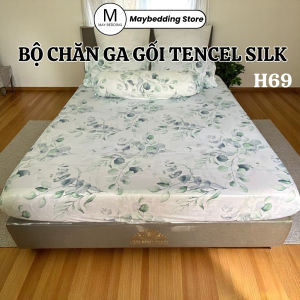 Bộ Ga Giường Tencel Micro Mẫu Hoa Văn Đa Kích Thước Chất Liệu Thấm Hút Chống Mùi