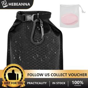 hebeanna กล่องใส่สบู่ในห้องน้ำที่ปิดสนิทกันน้ำที่วางสบู่ที่วางสบู่อเนกประสงค์สำหรับเดินทางกลางแจ้ง