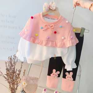 Setelan lucu baju anak perempuan 6 bulan - 4 tahun MOTIF POL RAINBOW baju bayi terbaru
