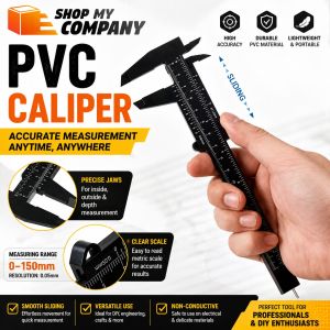 PLASTIC VERNIER CALIPER 6”-150MM (64-VC150) OUTSIDE INSIDE MEASURE