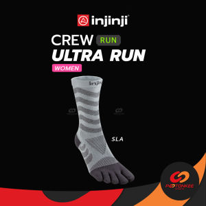 INJINJI CREW ULTRA RUN (Women) ถุงเท้าวิ่ง 5 นิ้ว แบบหนากลาง ความยาวครึ่งแข้ง