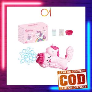 AI-M347 Mainan Pistol Air Tembakan Gelembung Sabun / Mainan Anak Pistol Bubble Gun Karakter Kuda 10 Lubang Bubble Busa