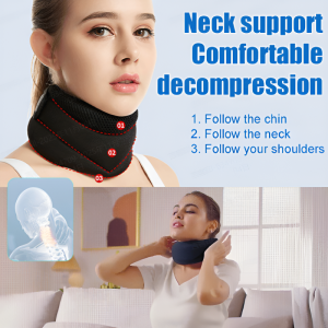 Breathable and adjustable anti-snoring neck brace Three-section neck support Anti-head tilt correction for mobile phone use Reduces neck wrinkles