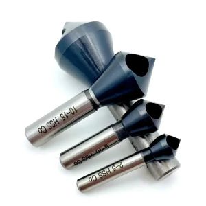 3pc 2-5mm 5-10mm 10-15mm M35 Cobalt TiAlN Coated Deburring Chamfer Cutter 90 Degree Chamfer Countersink Drill Bit Set