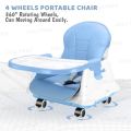 Jollybee 3 in 1 Baby Kids Safety Dining High Chair Booster Seat With Wheels. 