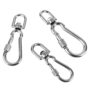[COD] Stainless Steel Swivel Snap Hooks Locking Dog Leash Buckle Quick Release Buckle Carabiner Clips For Dog Walking Camping