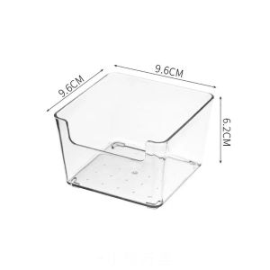 GetCoupon 1Pcs Fruit Food Jars Book Cosmetic Jewelry Fridge Storage Bin Table Kitchen Student Transparent Clear Organizer Containers Durable Stackable Desk Storage Box