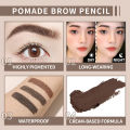 KIMUSE Eyebrow Cream Gel With Brush 2 IN 1 Pomade Brow Pencil Long-lasting & Waterproof Brow Makeup Brow Stamp. 