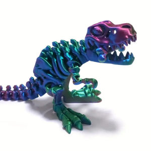26cm Figurines Miniatures 3D Printing Tyrannosaurus Rex Stall Market Dragon Ornaments Gift Joints Can Move Dinosaur Toy