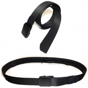 Ikat Pinggang Pria Sabuk Gesper Nylon Canvas Resleting Tactical Military Anti Metal Detector Belt