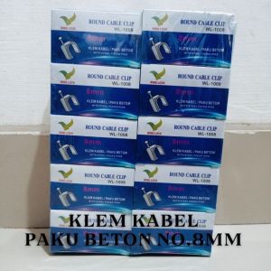 KLEM KABEL 8MM PAKU BETON CLAM CABLE 8 MM ISI 50 PCS