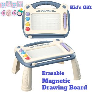 Baby Coco Kids Magnetic Drawing Board Color Doodle Board Toddler Erasable Household Magnetic Writing Board Bracket Educational Toy for Kids