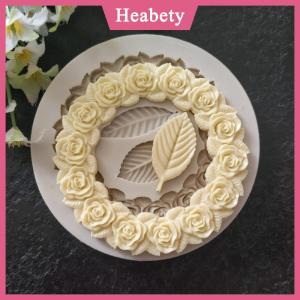 Heabety 1 cái Khuôn Silicone lá hoa hồng khuôn bánh sô cô la Tự làm khuôn nướng bánh đường