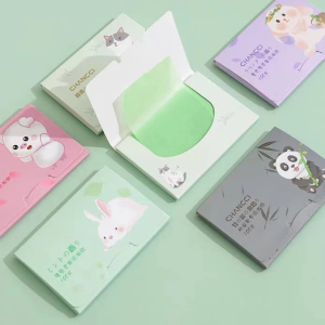 TORAS 100pcs Oil Paper For Face Oil Control Film Paper Powder Natural Green Tea Oil Blotting Tissues