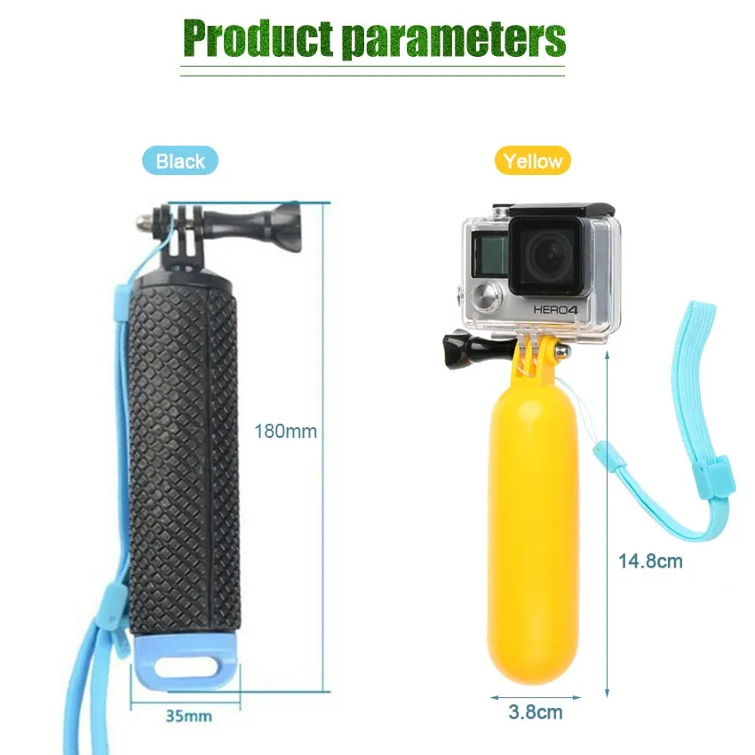 Water Floating Hand Grip Handle Mount Float Action Camera