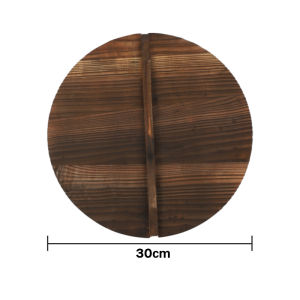 30cm/40cm Natural Wooden Wok Lid Anti-Scalding Wooden Pot Cover Chinese Wok Pot Wood Lid