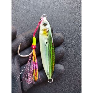 Umpan metal jig cold sniper Kembung hijau 40 60 80 100 gr full GID plus assist hook GID