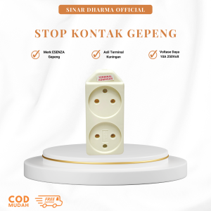 Stop Kontak Arde Gepeng 2 Lubang ESENZA