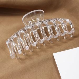 Korea Elegant Claw Hairpin Fashion Frosted Acrylic Shower Large Size Hair Clips Claw Shark Clip