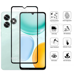 Honor X5C X5CPlus 2 in 1 Screen Protector+ Protector Full Cover Full Glue Honor X5C Plus Tempered Glass Film Protection With Camera Flim Protection