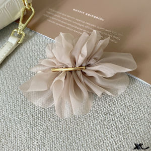Chiffon Flower Spring กิ๊บติดผมแบบสปริง ผ้าชีฟองพริ้วๆ ขนาด 7.5cm. กิ๊บหนีบผม กิ๊บติดผม ชีฟอง แฟชั่น
