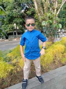 COD setelan anak laki laki kemeja polos celana chinos usia 1-12thn//setelan kemeja anak laki laki murah