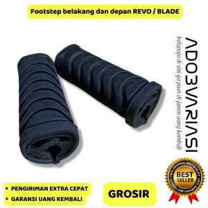 FOOTSTEP DEPAN DAN BELAKANG REVO/BLADE BAHAN KARET SINTETIS TEBAL ISI 2 PASANG