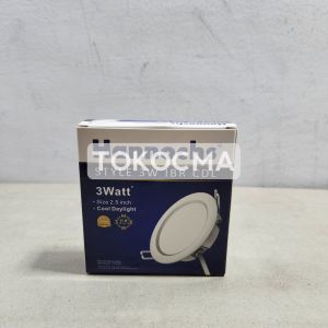 Hannochs Style Lampu LED Downlight Panel Slim Tipis IBR Bulat 5w 7w 9w 20w Cahaya Putih CoolDayLight