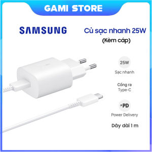 Bộ Sạc nhanh củ sạc nhanh Samsung 25W Cổng Type C chính hãng Note 10 Note 20 A71 A70 A80 A90 S20 S20+ S20 Ultra