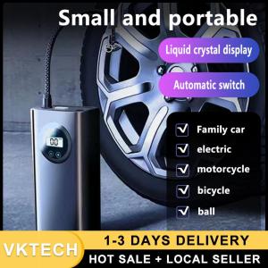 Car Tyre Inflator Rechargeable Quick Inflating Portable Air Pump High Precision LCD Display for Car Motorcycle Bike Ball