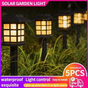 5PCS đèn led năng lượng mặt trời IP67 không thấm nước Đèn trang trí ngoài trời Áp dụng cho lối đi vườn