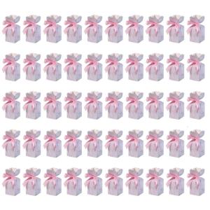 Set of 50 Wedding Boxes Colorful Cardboard Boxes Treat Candy Box Party Box Paperboard Texture for Party Supplies