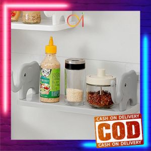 AI-C864 Rak Gantung Multifungsi Storage Rack Import / Rak Dinding Tempel Kamar Mandi Motif Gajah Tanpa Paku Serbaguna / Rak Dapur dengan Gantungan