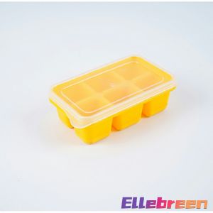 6 Grids Ice Cube Mold with Lid Square Tray for Ice Cream Whiskey Cocktail Cold Drink Soft bottom and hard bottom