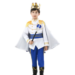 Carlanisa Anime Prince Charming Cosplay Suit Halloween Costume for Kids Noble Prince King Costume Carnival