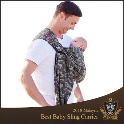 Mamaway Baby Ring Sling | Adjustable Baby Carrier - Camouflage Print | Penggendong bayi 婴儿背带