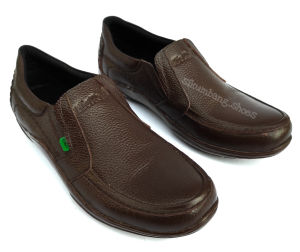 Sepatu Kickers Slip On Pria Kulit Sapi Asli Sepatu Kasual Cowok Kerja Kantor
