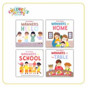 Childrens Library - Smart Babies Manners / Board Books / Set / Early Learning Books For Toddlers / Childrens Books