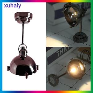 xuhaiy 1:12 dollhouse โคมไฟเพดานขนาดเล็กโคมไฟ LED โคมระย้าชั้นโคมไฟตุ๊กตาของเล่นตกแต่ง