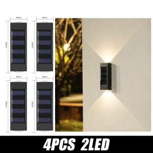 (2PCS) LED Lampu Taman Tenaga Surya LED Solar Lamp/Halaman Taman/Pencahayaan Taman LED Wall Light