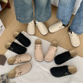 Julyya Sandals For MEN&WOMEN Clogs Shoes Leather With Buckle Half Shoes. 