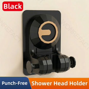 Adjustable Shower Head Holder Drill Free Strong Adhesive Wall Mount Bracket for HDB BTO Bathroom Space Saver Fast Dispatch